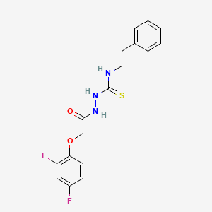 molecular formula C17H17F2N3O2S B4638214 2-[(2,4-difluorophenoxy)acetyl]-N-(2-phenylethyl)hydrazinecarbothioamide 