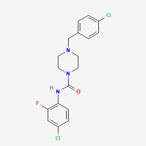 N-(4-chloro-2-fluorophenyl)-4-[(4-chlorophenyl)methyl]piperazine-1-carboxamide