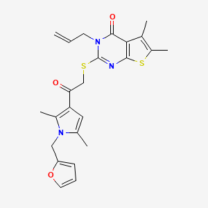 3-Allyl-2-({2-[1-(2-furylmethyl)-2,5-dimethyl-1H-pyrrol-3-YL]-2-oxoethyl}sulfanyl)-5,6-dimethylthieno[2,3-D]pyrimidin-4(3H)-one