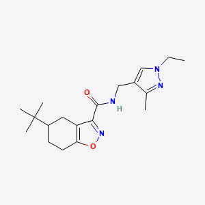 5-tert-butyl-N-[(1-ethyl-3-methyl-1H-pyrazol-4-yl)methyl]-4,5,6,7-tetrahydro-1,2-benzoxazole-3-carboxamide