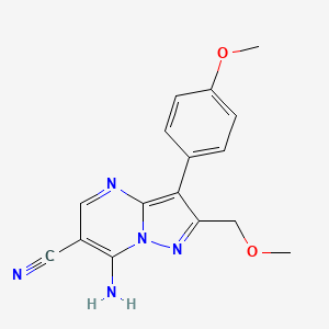 7-amino-2-(methoxymethyl)-3-(4-methoxyphenyl)pyrazolo[1,5-a]pyrimidine-6-carbonitrile