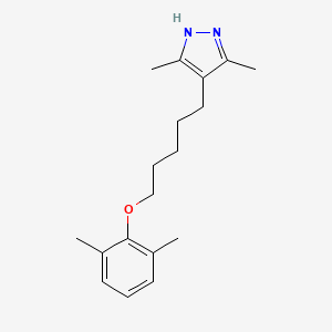 4-[5-(2,6-dimethylphenoxy)pentyl]-3,5-dimethyl-1H-pyrazole