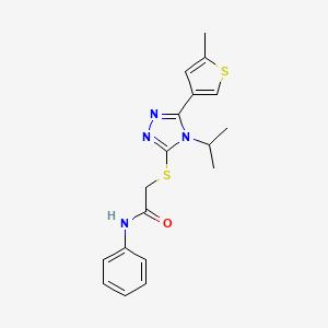 2-{[4-ISOPROPYL-5-(5-METHYL-3-THIENYL)-4H-1,2,4-TRIAZOL-3-YL]SULFANYL}-N-PHENYLACETAMIDE