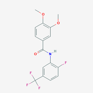 N-[2-fluoro-5-(trifluoromethyl)phenyl]-3,4-dimethoxybenzamide