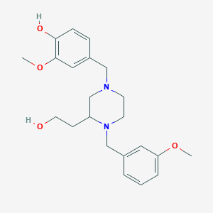 4-{[3-(2-hydroxyethyl)-4-(3-methoxybenzyl)-1-piperazinyl]methyl}-2-methoxyphenol