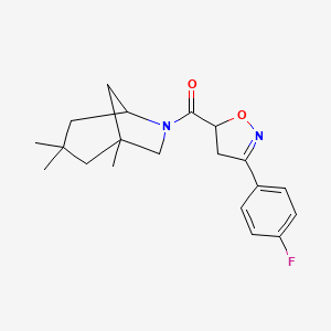 [3-(4-Fluorophenyl)-4,5-dihydro-1,2-oxazol-5-yl](1,3,3-trimethyl-6-azabicyclo[3.2.1]oct-6-yl)methanone