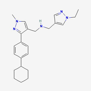 1-[3-(4-cyclohexylphenyl)-1-methyl-1H-pyrazol-4-yl]-N-[(1-ethyl-1H-pyrazol-4-yl)methyl]methanamine