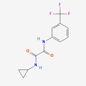 molecular formula C12H11F3N2O2 B4638322 N-cyclopropyl-N'-[3-(trifluoromethyl)phenyl]ethanediamide 