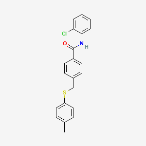 N-(2-chlorophenyl)-4-{[(4-methylphenyl)thio]methyl}benzamide