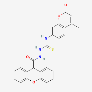 N-(4-methyl-2-oxo-2H-chromen-7-yl)-2-(9H-xanthen-9-ylcarbonyl)hydrazinecarbothioamide