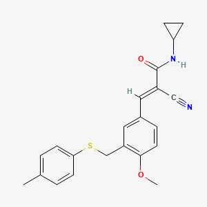 2-cyano-N-cyclopropyl-3-(4-methoxy-3-{[(4-methylphenyl)thio]methyl}phenyl)acrylamide