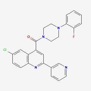 6-CHLORO-4-[4-(2-FLUOROPHENYL)PIPERAZINE-1-CARBONYL]-2-(PYRIDIN-3-YL)QUINOLINE