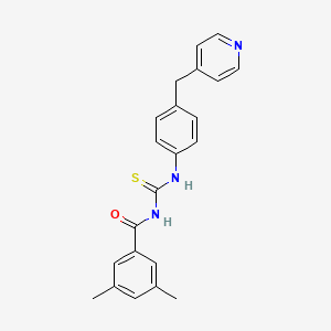 3,5-dimethyl-N-{[4-(pyridin-4-ylmethyl)phenyl]carbamothioyl}benzamide