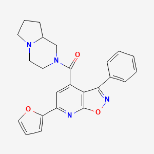 [6-(2-FURYL)-3-PHENYLISOXAZOLO[5,4-B]PYRIDIN-4-YL][HEXAHYDROPYRROLO[1,2-A]PYRAZIN-2(1H)-YL]METHANONE