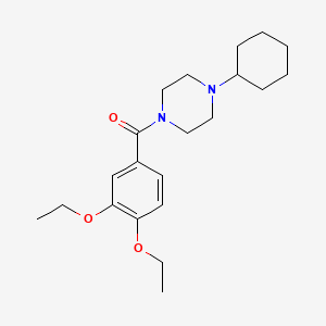 1-cyclohexyl-4-(3,4-diethoxybenzoyl)piperazine