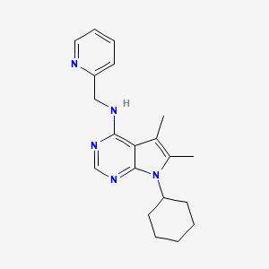 7-cyclohexyl-5,6-dimethyl-N-(2-pyridinylmethyl)-7H-pyrrolo[2,3-d]pyrimidin-4-amine