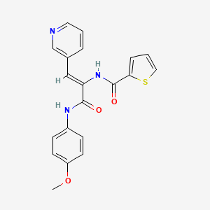 molecular formula C20H17N3O3S B4638417 N-[1-{[(4-methoxyphenyl)amino]carbonyl}-2-(3-pyridinyl)vinyl]-2-thiophenecarboxamide 