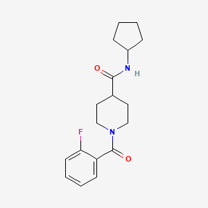 N-cyclopentyl-1-(2-fluorobenzoyl)piperidine-4-carboxamide