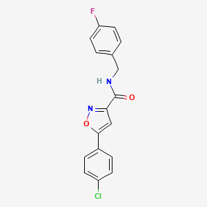 5-(4-chlorophenyl)-N-(4-fluorobenzyl)-3-isoxazolecarboxamide