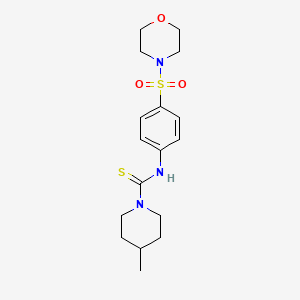 molecular formula C17H25N3O3S2 B4638469 4-methyl-N-[4-(4-morpholinylsulfonyl)phenyl]-1-piperidinecarbothioamide 