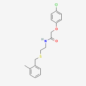 2-(4-chlorophenoxy)-N-{2-[(2-methylbenzyl)thio]ethyl}acetamide