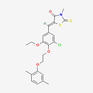 molecular formula C23H24ClNO4S2 B4638545 (5Z)-5-{3-chloro-4-[2-(2,5-dimethylphenoxy)ethoxy]-5-ethoxybenzylidene}-3-methyl-2-thioxo-1,3-thiazolidin-4-one 