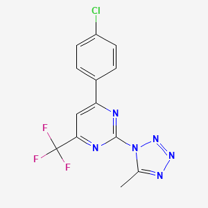 4-(4-Chlorophenyl)-2-(5-methyltetrazol-1-yl)-6-(trifluoromethyl)pyrimidine