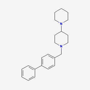 molecular formula C23H30N2 B4638575 1'-(4-biphenylylmethyl)-1,4'-bipiperidine 