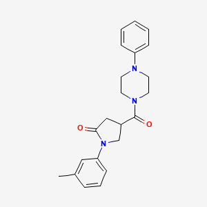 1-(3-Methylphenyl)-4-[(4-phenylpiperazin-1-yl)carbonyl]pyrrolidin-2-one