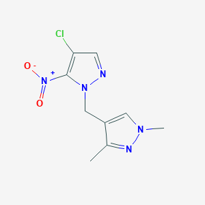 4-[(4-chloro-5-nitro-1H-pyrazol-1-yl)methyl]-1,3-dimethyl-1H-pyrazole