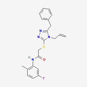 2-{[5-benzyl-4-(prop-2-en-1-yl)-4H-1,2,4-triazol-3-yl]sulfanyl}-N-(5-fluoro-2-methylphenyl)acetamide