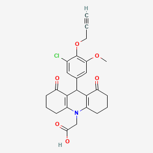 [9-[3-chloro-5-methoxy-4-(2-propyn-1-yloxy)phenyl]-1,8-dioxo-2,3,4,5,6,7,8,9-octahydro-10(1H)-acridinyl]acetic acid