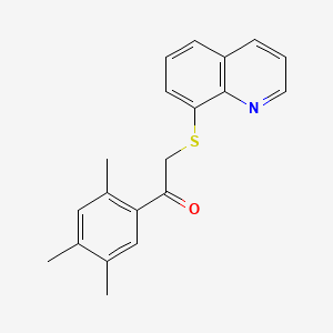 2-(8-quinolinylthio)-1-(2,4,5-trimethylphenyl)ethanone