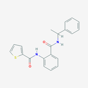 molecular formula C20H18N2O2S B463866 N-{2-[(1-phenylethyl)carbamoyl]phenyl}thiophene-2-carboxamide CAS No. 847589-98-4