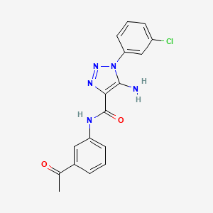 molecular formula C17H14ClN5O2 B4638665 N-(3-acetylphenyl)-5-amino-1-(3-chlorophenyl)-1H-1,2,3-triazole-4-carboxamide 