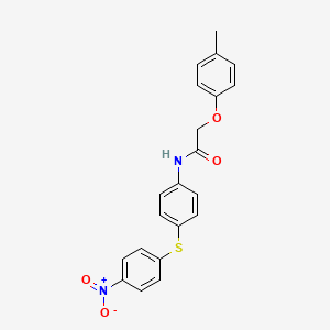 2-(4-methylphenoxy)-N-{4-[(4-nitrophenyl)thio]phenyl}acetamide