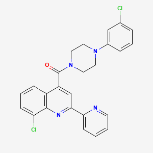 8-chloro-4-{[4-(3-chlorophenyl)-1-piperazinyl]carbonyl}-2-(2-pyridinyl)quinoline