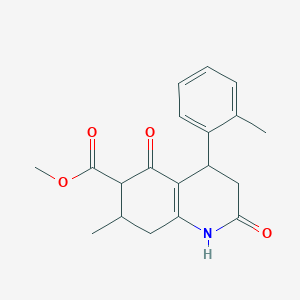 Methyl 7-methyl-4-(2-methylphenyl)-2,5-dioxo-1,2,3,4,5,6,7,8-octahydroquinoline-6-carboxylate