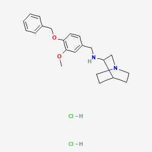 molecular formula C22H30Cl2N2O2 B4638747 N-[4-(benzyloxy)-3-methoxybenzyl]quinuclidin-3-amine dihydrochloride 