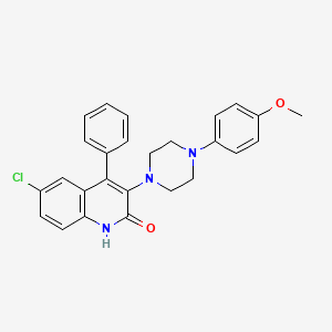 molecular formula C26H24ClN3O2 B4638765 6-chloro-3-[4-(4-methoxyphenyl)piperazin-1-yl]-4-phenylquinolin-2(1H)-one 