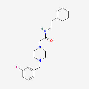 N-[2-(CYCLOHEX-1-EN-1-YL)ETHYL]-2-{4-[(3-FLUOROPHENYL)METHYL]PIPERAZIN-1-YL}ACETAMIDE