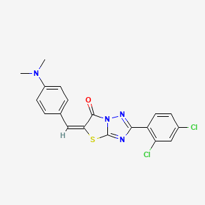 (5E)-2-(2,4-dichlorophenyl)-5-[4-(dimethylamino)benzylidene][1,3]thiazolo[3,2-b][1,2,4]triazol-6(5H)-one