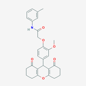 2-[4-(1,8-dioxo-2,3,4,5,6,7,8,9-octahydro-1H-xanthen-9-yl)-2-methoxyphenoxy]-N-(3-methylphenyl)acetamide