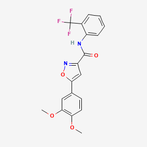 5-(3,4-dimethoxyphenyl)-N-[2-(trifluoromethyl)phenyl]-1,2-oxazole-3-carboxamide