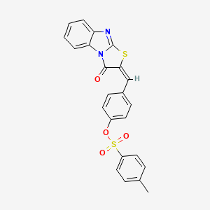 4-[(3-oxo[1,3]thiazolo[3,2-a]benzimidazol-2(3H)-ylidene)methyl]phenyl 4-methylbenzenesulfonate