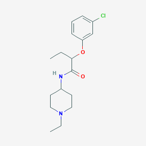 2-(3-chlorophenoxy)-N-(1-ethylpiperidin-4-yl)butanamide