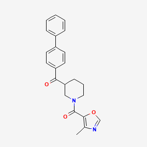 4-biphenylyl{1-[(4-methyl-1,3-oxazol-5-yl)carbonyl]-3-piperidinyl}methanone