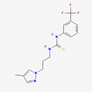 N-[3-(4-methyl-1H-pyrazol-1-yl)propyl]-N'-[3-(trifluoromethyl)phenyl]thiourea