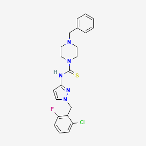 4-BENZYL-N~1~-[1-(2-CHLORO-6-FLUOROBENZYL)-1H-PYRAZOL-3-YL]TETRAHYDRO-1(2H)-PYRAZINECARBOTHIOAMIDE