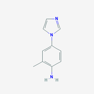 molecular formula C10H11N3 B046389 4-(1H-咪唑-1-基)-2-甲基苯胺 CAS No. 118111-96-9